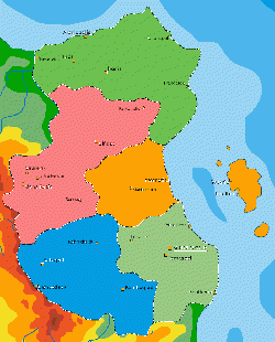 Mapa administracyjna Królestwa Scholandii