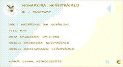 Przykładowy ID / Paszport Obywatela Neverwerld