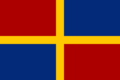 Flaga Królestwa Bornfostu obowiązująca od 1 lipca 2022 roku.